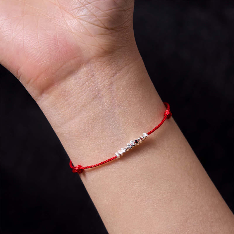 KarmaRipple's Handmade 925 Sterling Silver Small Pieces Protection Woven Ultra-Thin Rope Bracelet p16