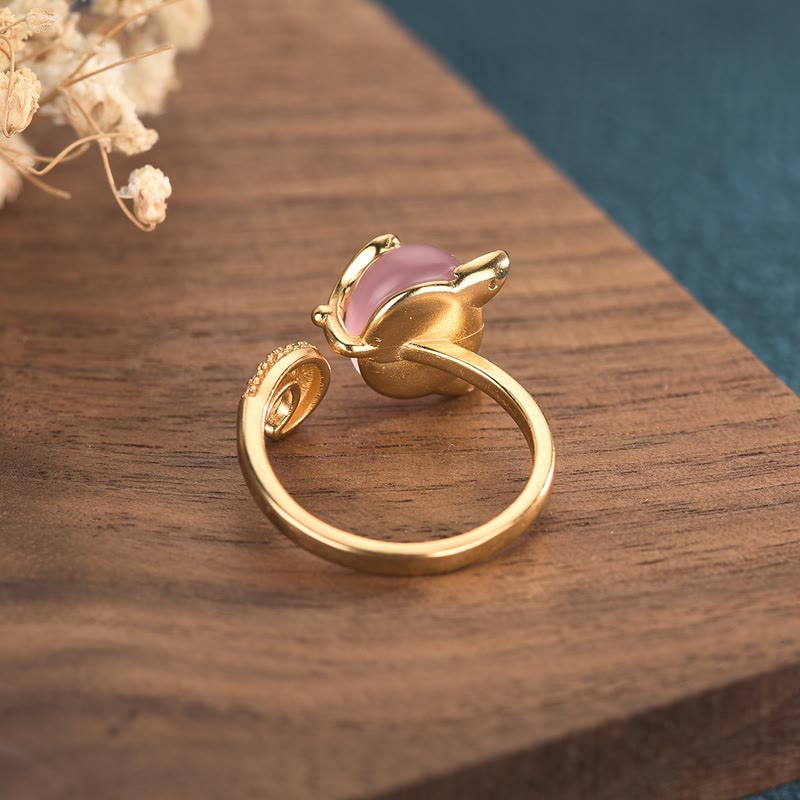 KarmaRipple's Cat's Eye Bronze Fox Love Ring p4