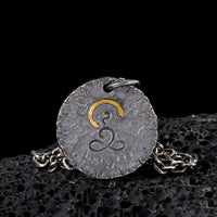 Collier avec pendentif en forme de statue de Bouddha en argent sterling 999 et or 999, en argent sterling 925 de KarmaRipple