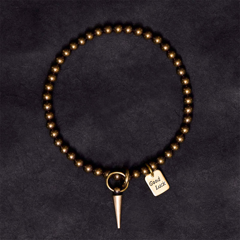 KarmaRipple's Vintage Bronze Brass Beadwork Fortune Balance Bracelet p2