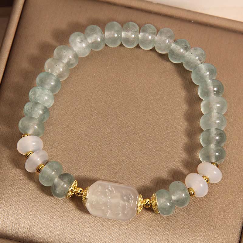KarmaRipple's Aquamarine Jade Abacus Beadwork Serenity Bracelet p3