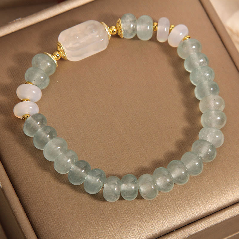 KarmaRipple's Aquamarine Jade Abacus Beadwork Serenity Bracelet p4