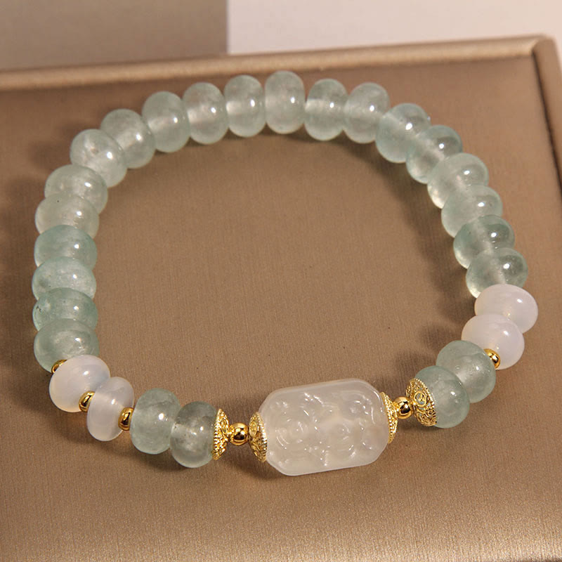 KarmaRipple's Aquamarine Jade Abacus Beadwork Serenity Bracelet p8