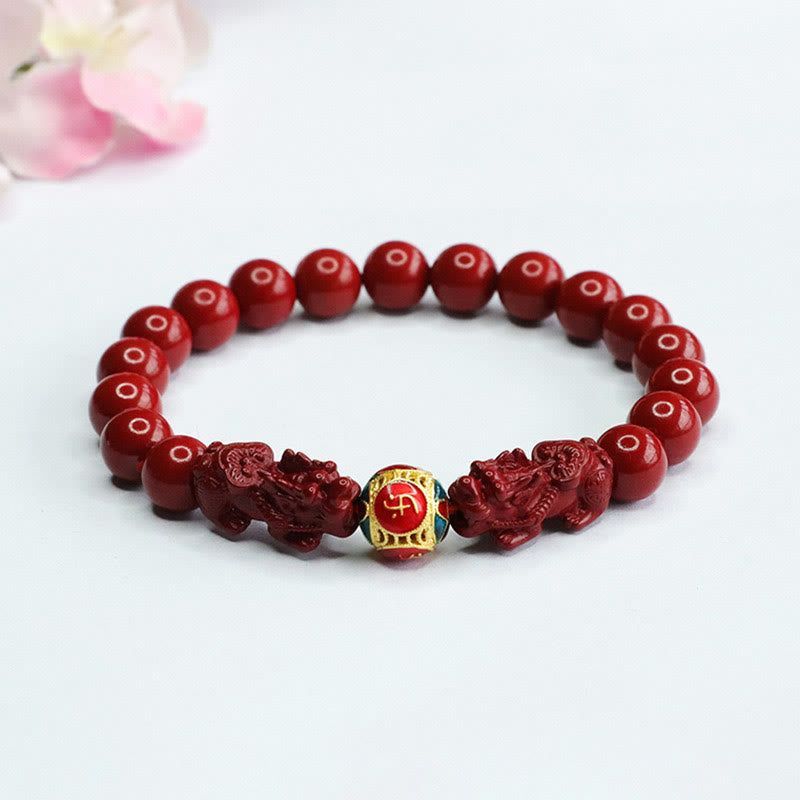 KarmaRipple's Cinnabar Double PIXIU Keep Away Evil Spirits Bracelet p1