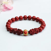 Bracelet Double PIXIU Cinabre de KarmaRipple pour éloigner les mauvais esprits