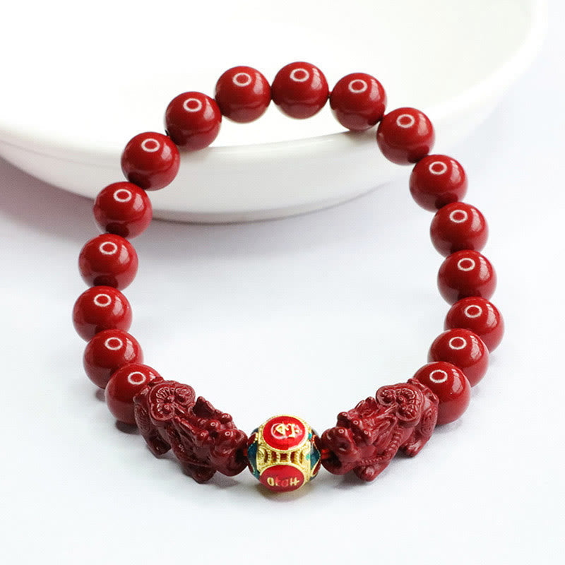 KarmaRipple's Cinnabar Double PIXIU Keep Away Evil Spirits Bracelet p2