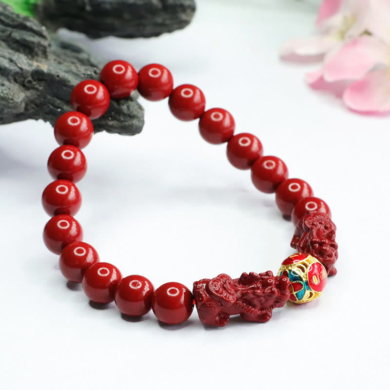 KarmaRipple's Cinnabar Double PIXIU Keep Away Evil Spirits Bracelet p9