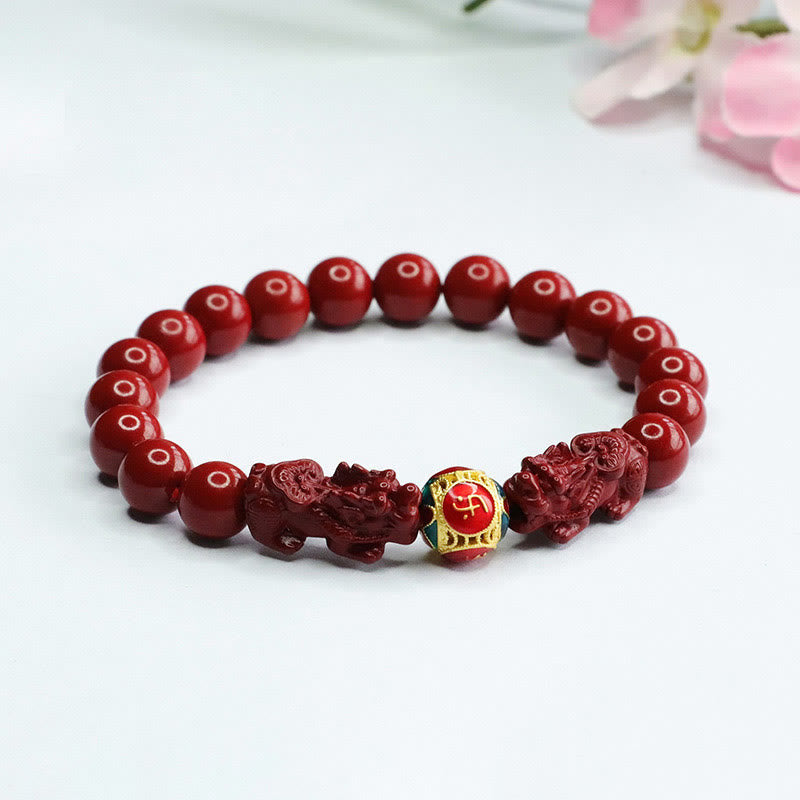 KarmaRipple's Cinnabar Double PIXIU Keep Away Evil Spirits Bracelet p8