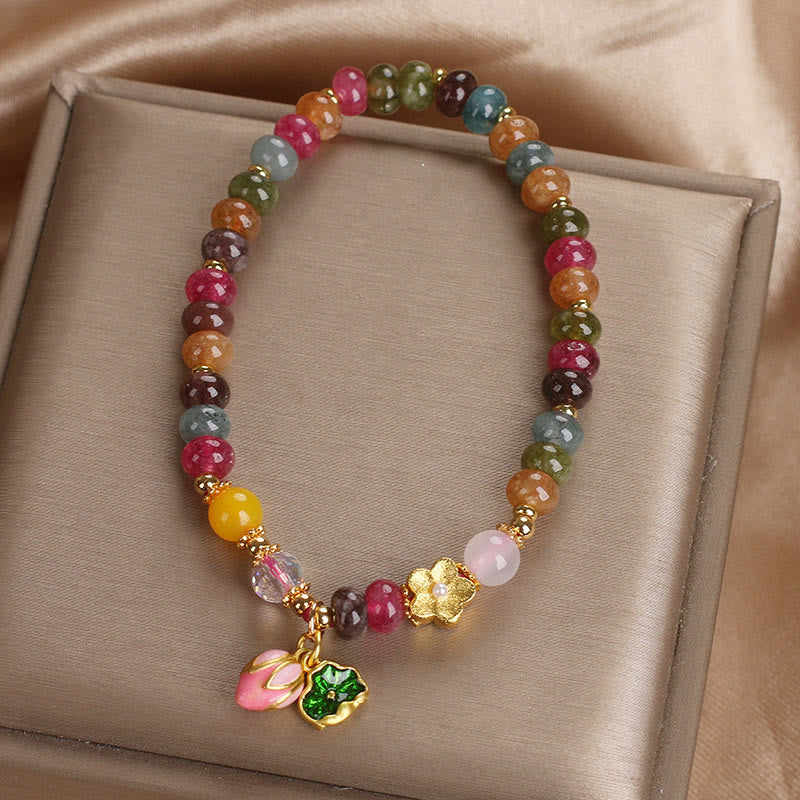 KarmaRipple's Tourmaline Lotus Seedpod Wisdom Bracelet p12