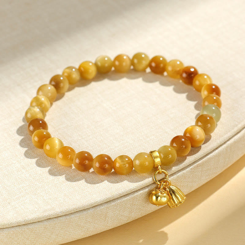KarmaRipple's Tiger Eye Fu Character Bamboo Koi Fish Lotus Om Mani Padme Hum Protection Bracelet p11