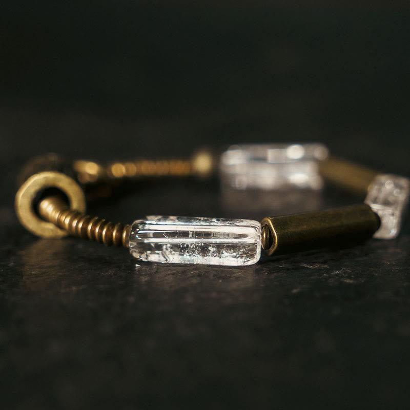 KarmaRipple's Bronze Square Ivory Gemstone Fortune Bracelet p12