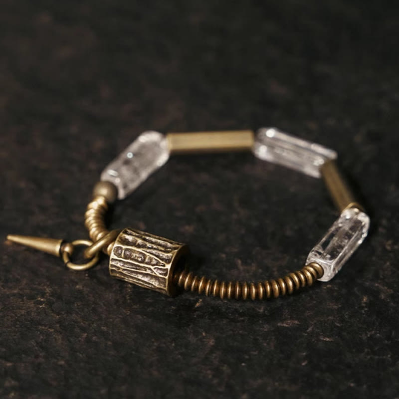 KarmaRipple's Bronze Square Ivory Gemstone Fortune Bracelet p3