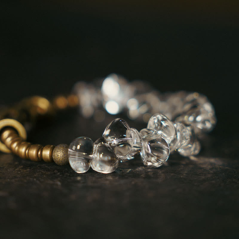 KarmaRipple's Irregular Ivory Gemstone Bronze Clarity Bracelet p14