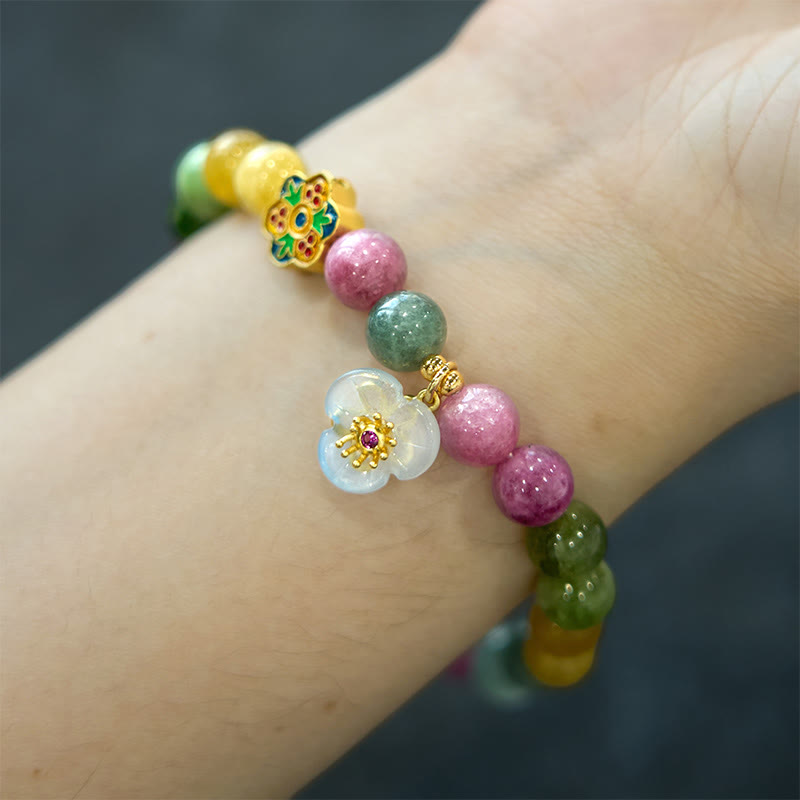 KarmaRipple's Tourmaline Wisdom Flower Bracelet p3