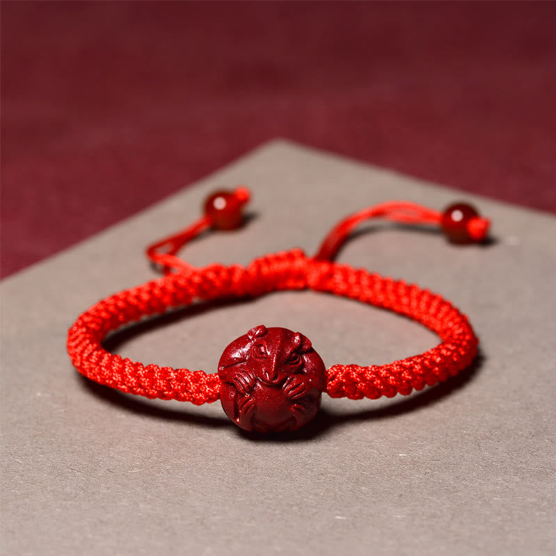 KarmaRipple's Chinese Zodiac Red String Cinnabar Blessing Bracelet p21