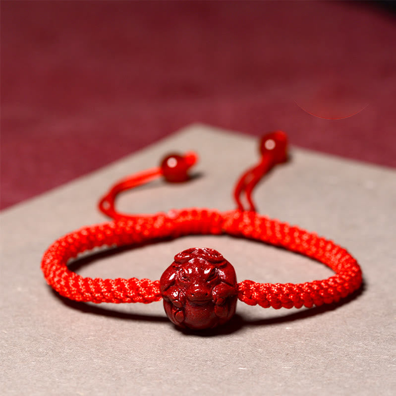 KarmaRipple's Chinese Zodiac Red String Cinnabar Blessing Bracelet p3