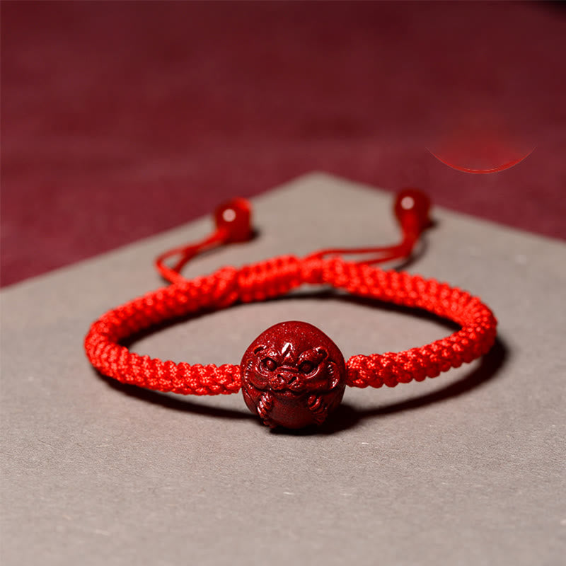 KarmaRipple's Chinese Zodiac Red String Cinnabar Blessing Bracelet p4