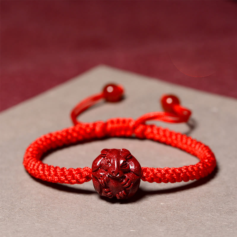 KarmaRipple's Chinese Zodiac Red String Cinnabar Blessing Bracelet p5