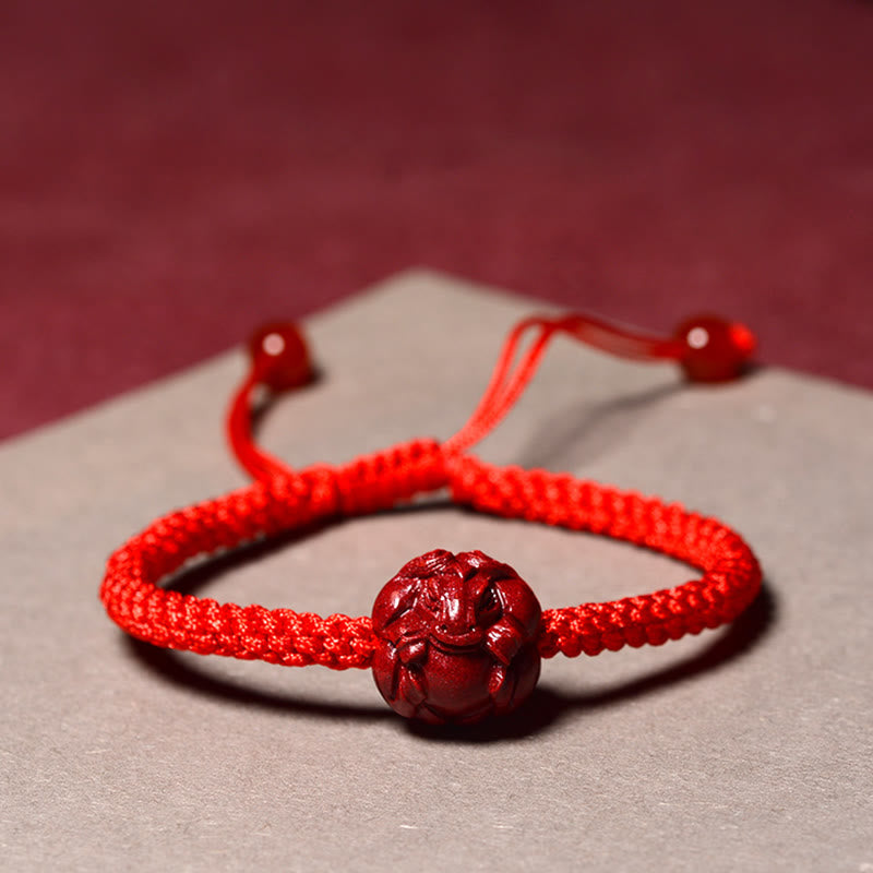 KarmaRipple's Chinese Zodiac Red String Cinnabar Blessing Bracelet p26
