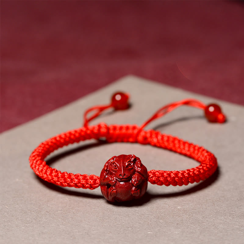 KarmaRipple's Chinese Zodiac Red String Cinnabar Blessing Bracelet p8