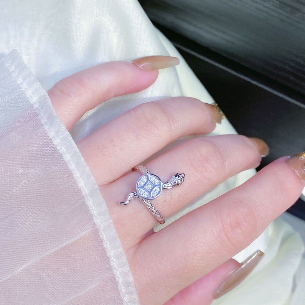 KarmaRipple's 925 Sterling Silver Year Of The Snake Bronze Coin Calm Ring p6