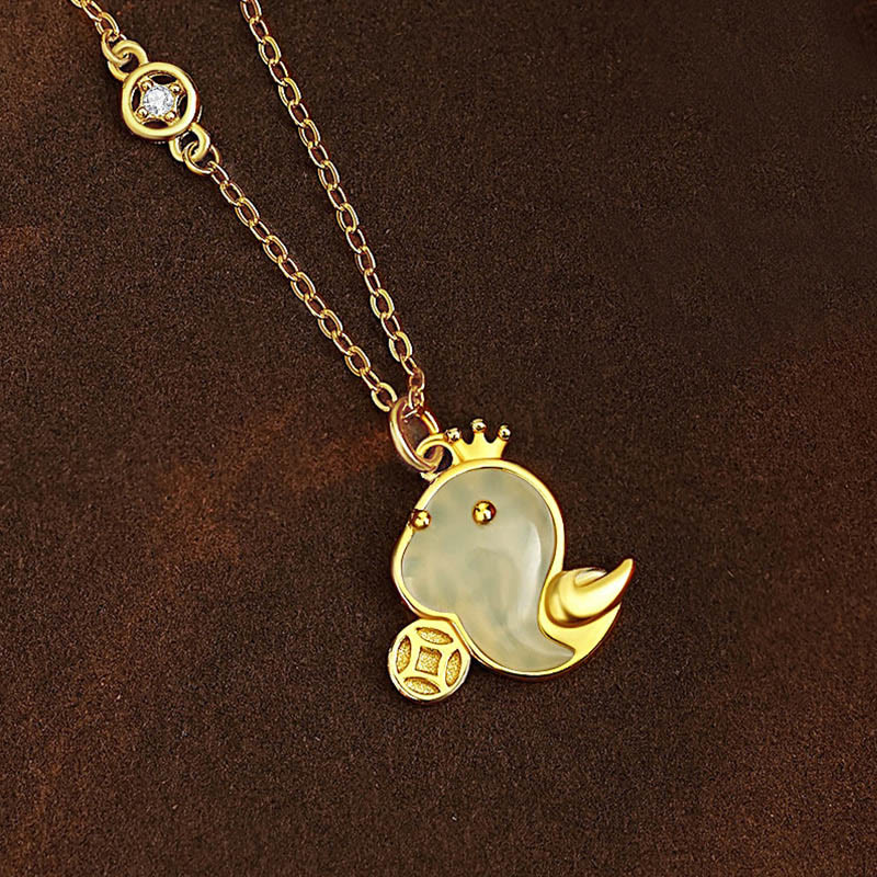 KarmaRipple's 925 Sterling Silver Hetian Jade Red Agate Year Of The Snake Blessing Pendant Necklace p10