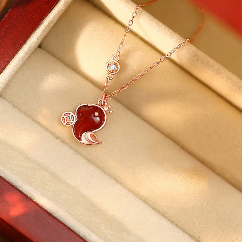KarmaRipple's 925 Sterling Silver Hetian Jade Red Agate Year Of The Snake Blessing Pendant Necklace p7