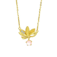 Collier pendentif en argent sterling 925 avec motif lotus de KarmaRipple pour éloigner les mauvais esprits