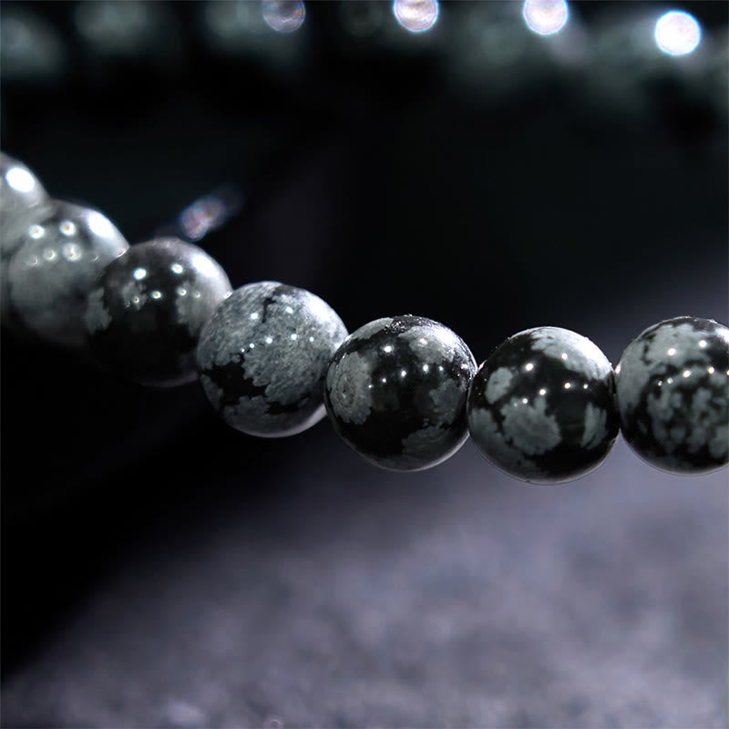 KarmaRipple's Snowflake Obsidian Balance Bracelet p7
