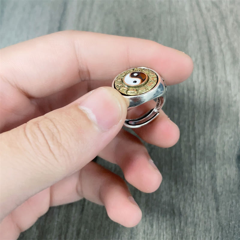 KarmaRipple's Yin Yang Chinese Zodiac Bronze Wealth Adjustable Ring p5