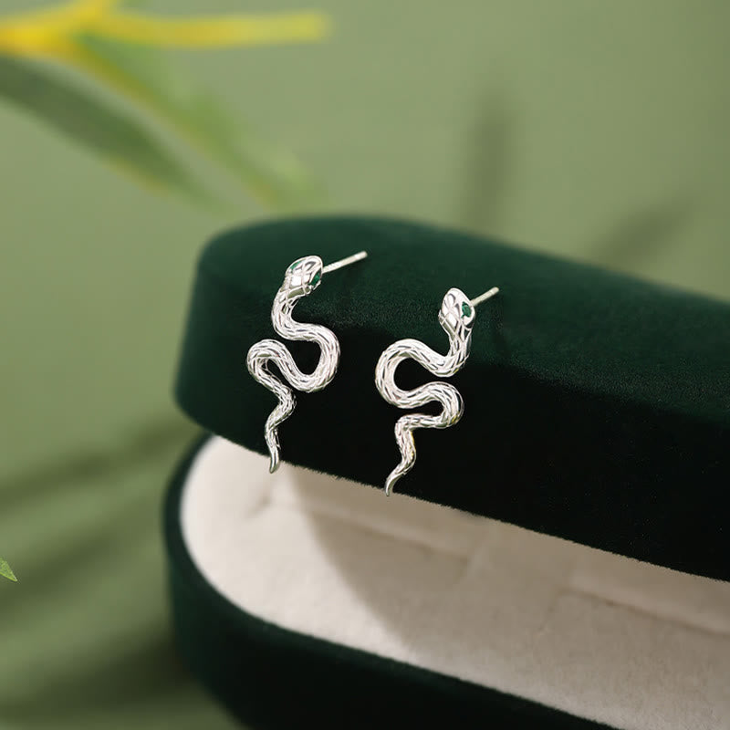 KarmaRipple's 925 Sterling Silver Year of the Snake Balance Pendant Necklace Earrings Set p10