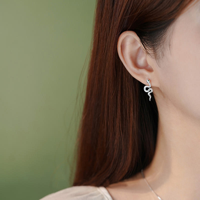 KarmaRipple's 925 Sterling Silver Year of the Snake Balance Pendant Necklace Earrings Set p7