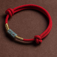 Bracelet en corde de jade Fortune de KarmaRipple