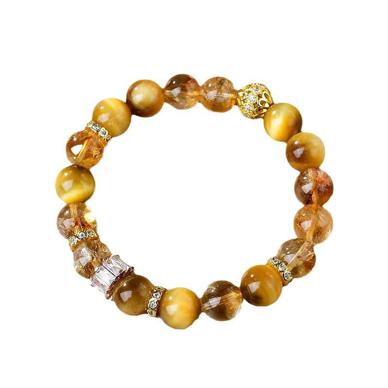 KarmaRipple's Authentic Tiger Eye Citrine Beadwork Strength Courage Bracelet p5
