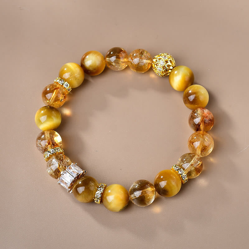 KarmaRipple's Authentic Tiger Eye Citrine Beadwork Strength Courage Bracelet p8