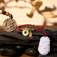 Coffret de protection en corde rouge jade de KarmaRipple, année du serpent 2025 - 1