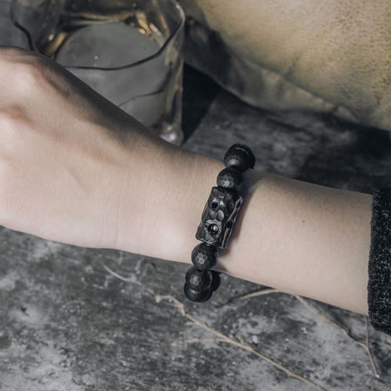 KarmaRipple's Matte Frosted Surface Black Onyx Ebony Protection Bracelet p5
