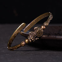 Bracelet porte-monnaie Pi Xiu de KarmaRipple, en bronze et laiton, symbole de la fortune et de la richesse