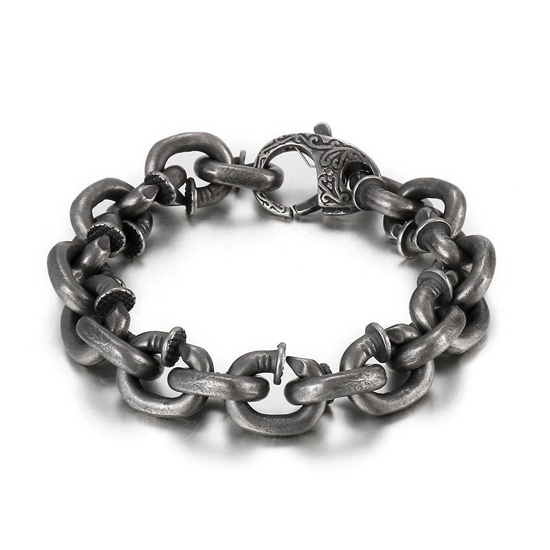 KarmaRipple's Square Rivets Titanium Steel Good Fortune Balance Bracelet p8