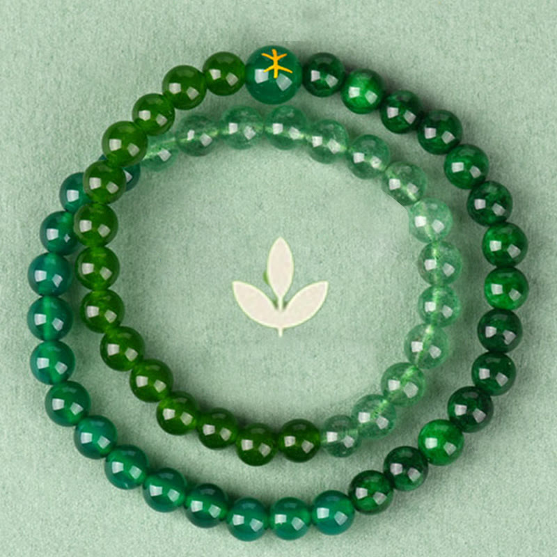 KarmaRipple's Five Elements Various Agate Gemstone Chalcedony Ivory Gemstone Ivory Agate Fortune Bracelet p13