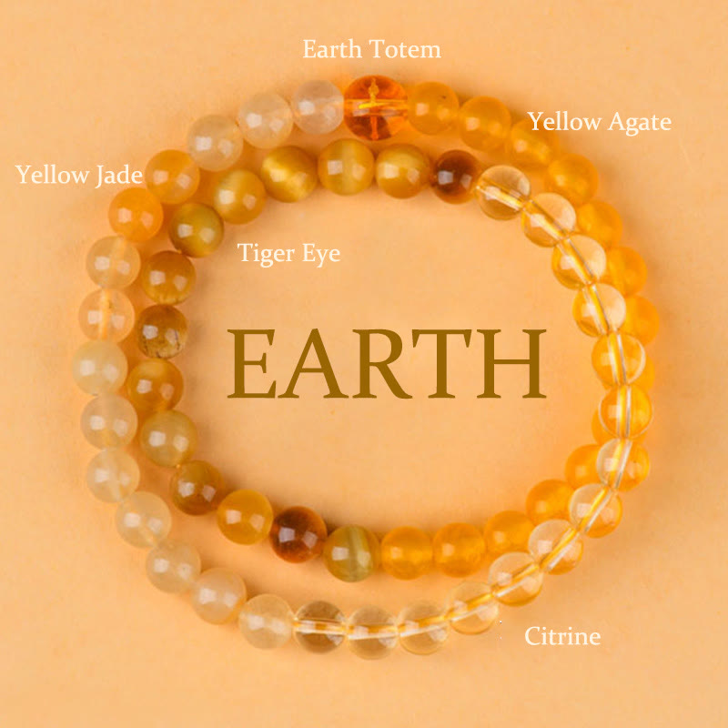 KarmaRipple's Five Elements Various Agate Gemstone Chalcedony Ivory Gemstone Ivory Agate Fortune Bracelet p43