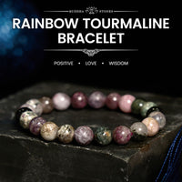 Bracelet positif en tourmaline arc-en-ciel de KarmaRipple