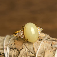 Bague en alliage d'œuf de jade Hetian de KarmaRipple