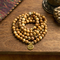 Bracelet Mala Lotus Courage en jaspe 108 perles de KarmaRipple