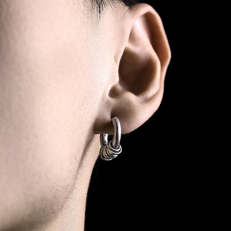 KarmaRipple's 925 Sterling Silver Hand-hammered Protection Earrings p16