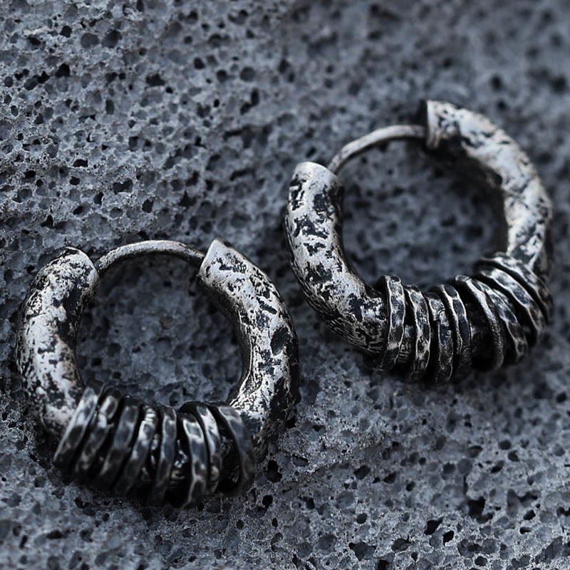 KarmaRipple's 925 Sterling Silver Hand-hammered Protection Earrings p19