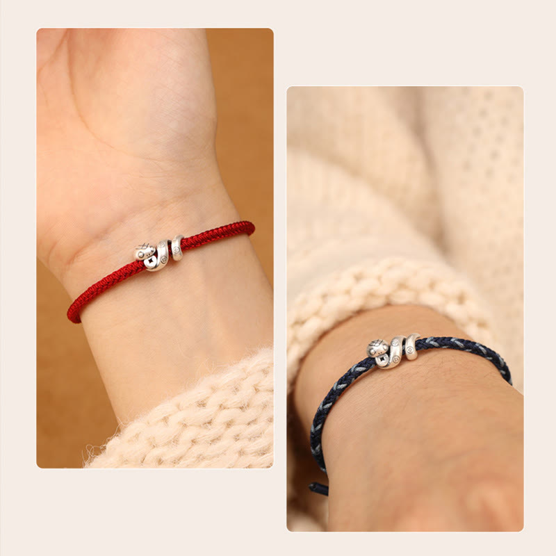 KarmaRipple's 999 Sterling Silver Year of the Snake Handmade Bronze Coin Protection Woven Bracelet p10