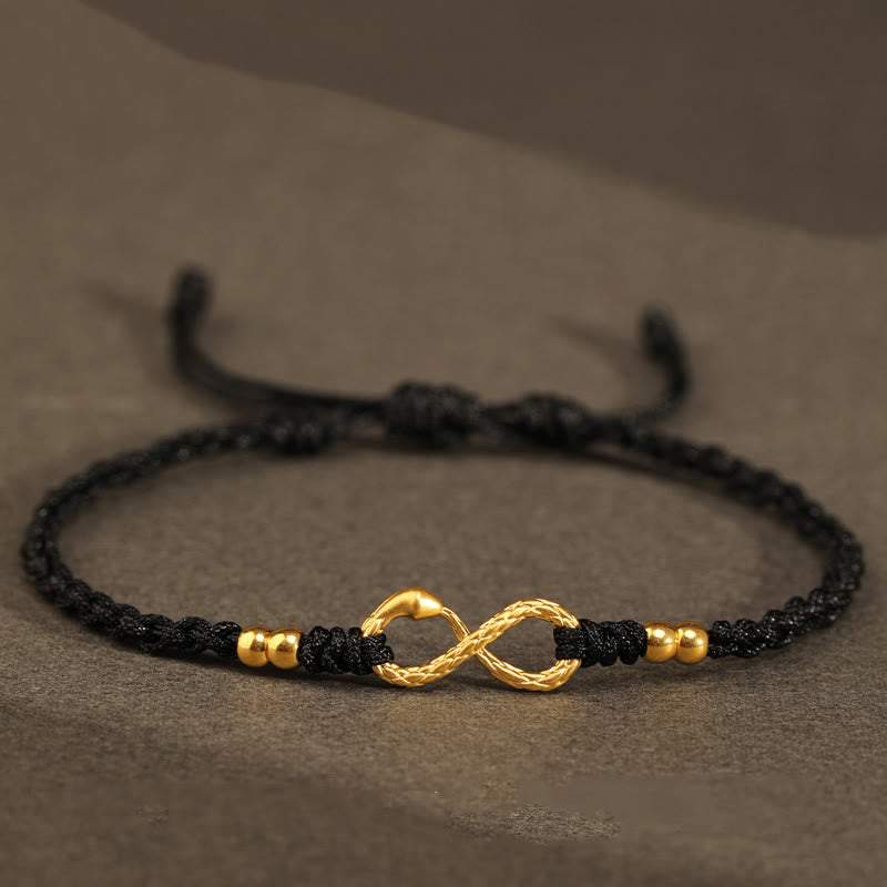 KarmaRipple's 999 Gold Year of the Snake Eternal Endless Weave Infinity Handmade Fortune Bracelet p8