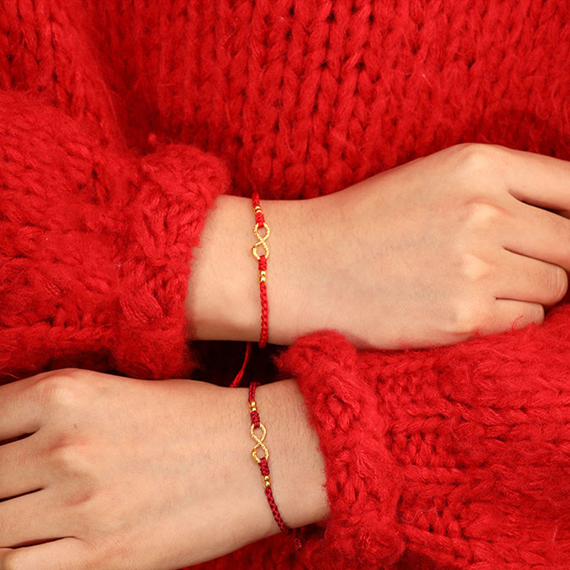 KarmaRipple's 999 Gold Year of the Snake Eternal Endless Weave Infinity Handmade Fortune Bracelet p20