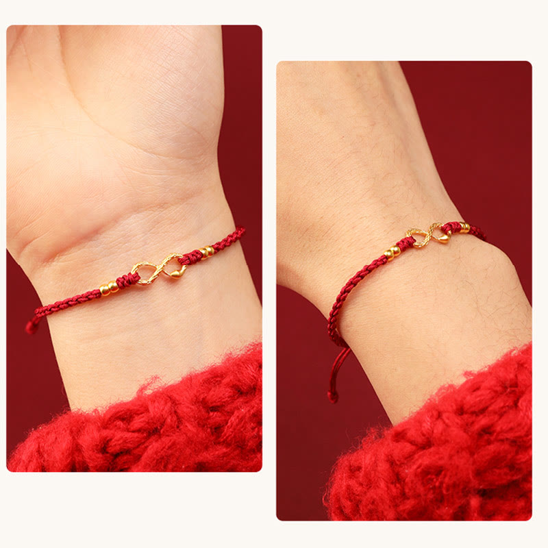 KarmaRipple's 999 Gold Year of the Snake Eternal Endless Weave Infinity Handmade Fortune Bracelet p19